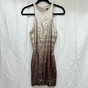 Halston | Ombré Sequin Razer Back Tank Top Mini Dress